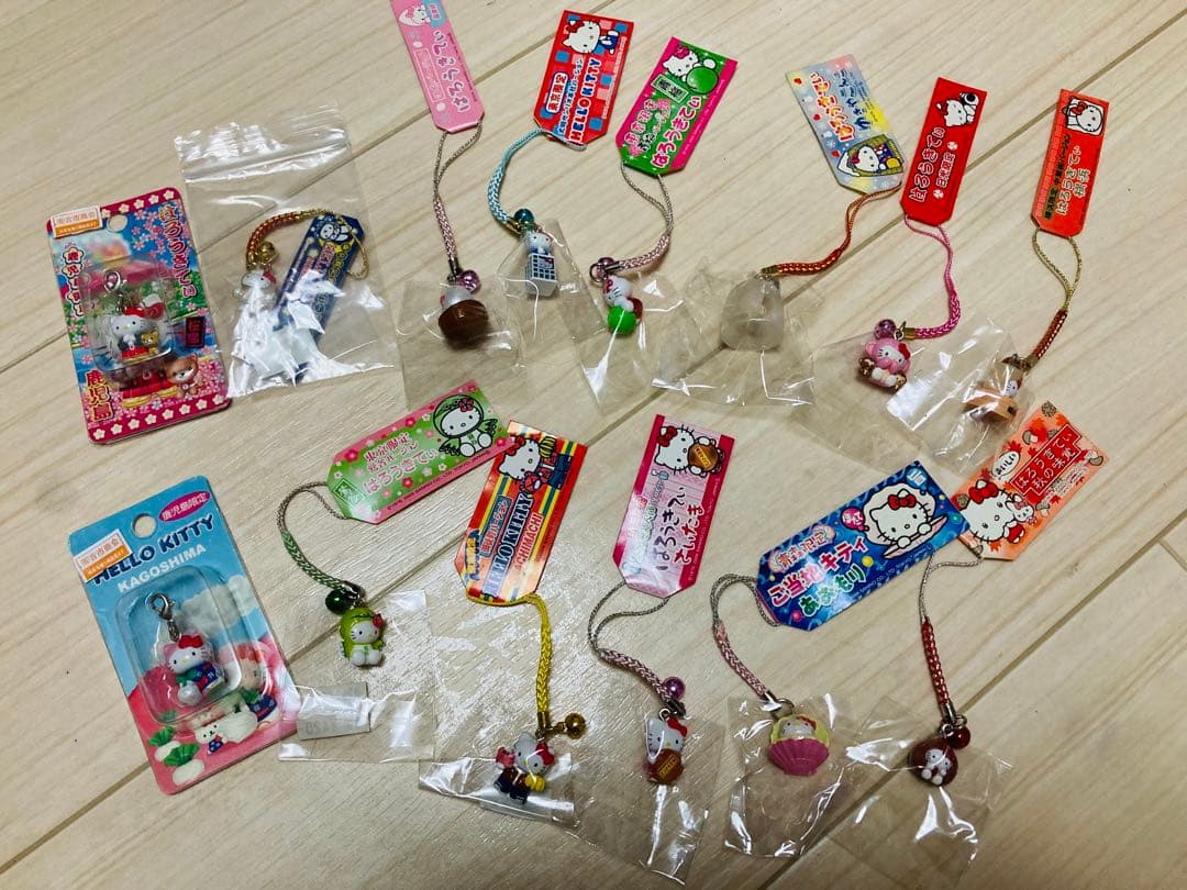 キティ ご当地 根付け 66個　グアム　東京　千葉　限定　まとめ売り　シャーペン