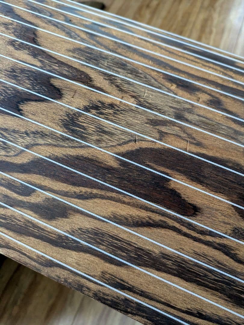 琴　和楽器　弦楽器 13弦　すだれ彫り　口絵　美木目 ケース付