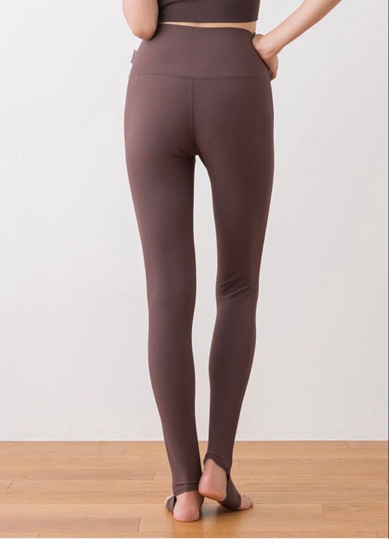 【SUKALA】リブトレンカレギンス　ブラウン　XSサイズ