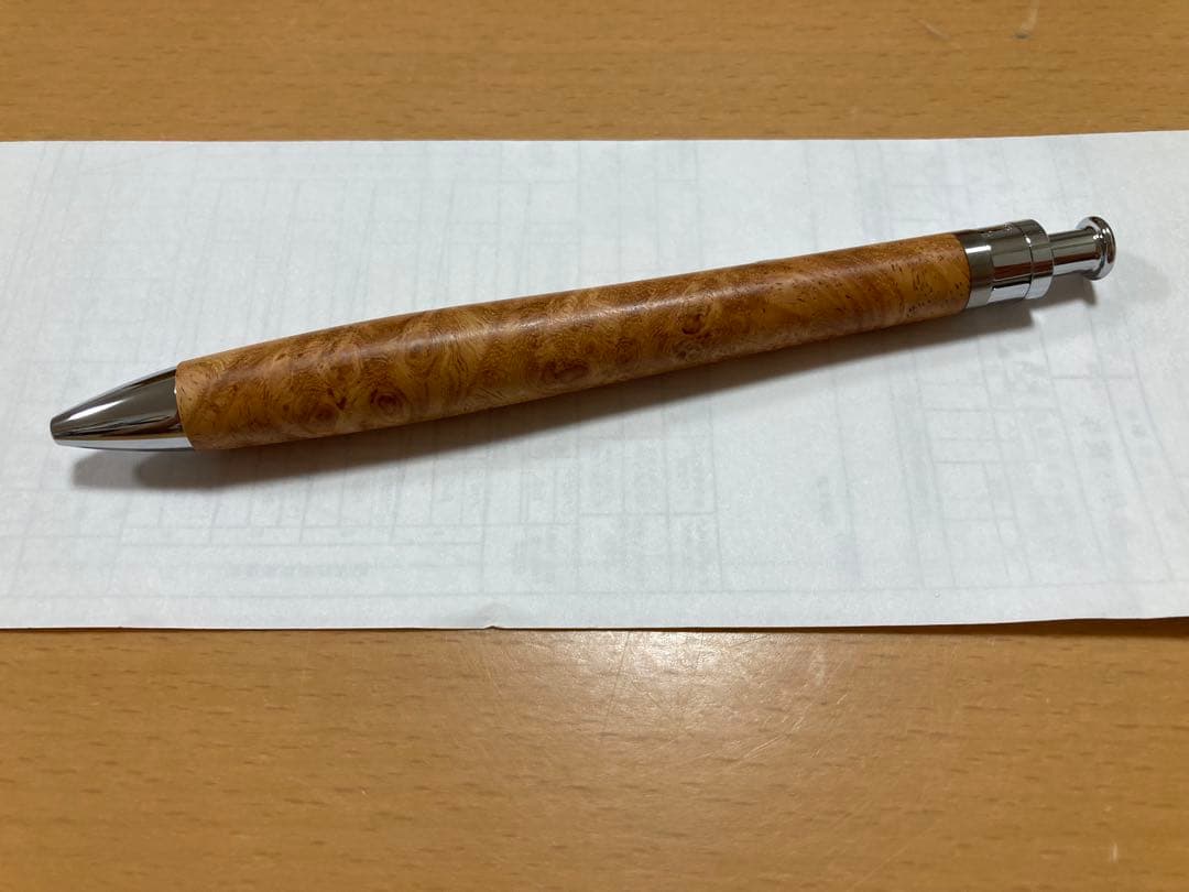 新品未使用 工房楔 ルーチェペン ボールペン 花梨こぶ杢 2