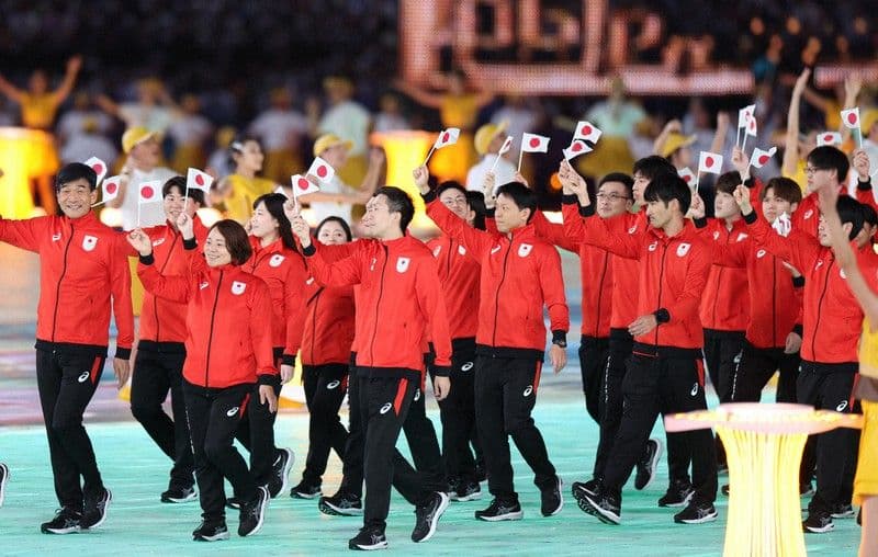 非売品　未使用　ASICS　第19回アジア競技大会　日本代表　ジャージ上　M