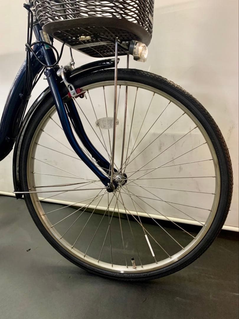 1年保証　ヤマハ　パスナチュラ　26インチ　紺色　街乗り　電動アシスト自転車