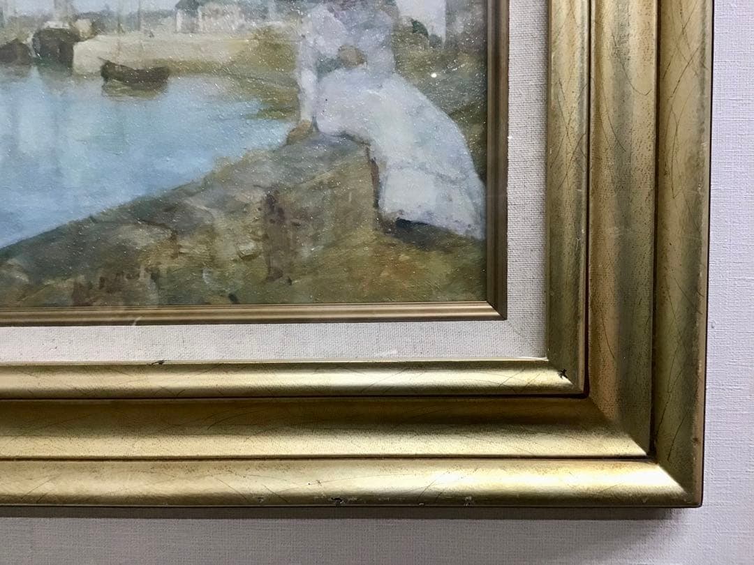 管55☆絵画☆ベルト・モリゾ☆ロリアンの港☆複製画