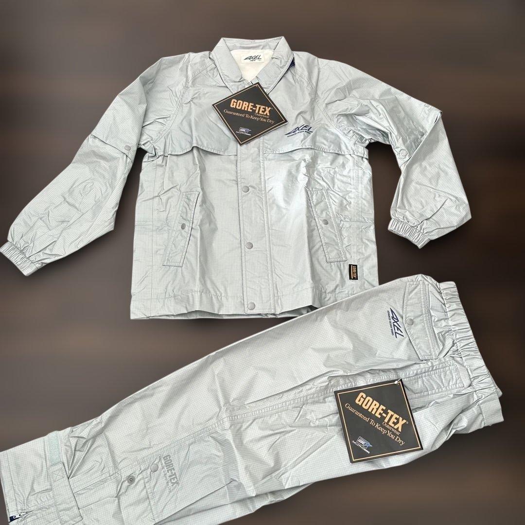 AXEL メンズ レインウェア グレー M ゴアテックス ゴルフ