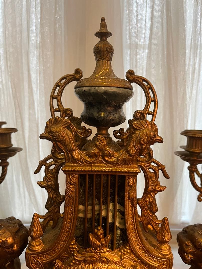 イタリア製 Imperial 置き時計 燭台セット　アンティーク