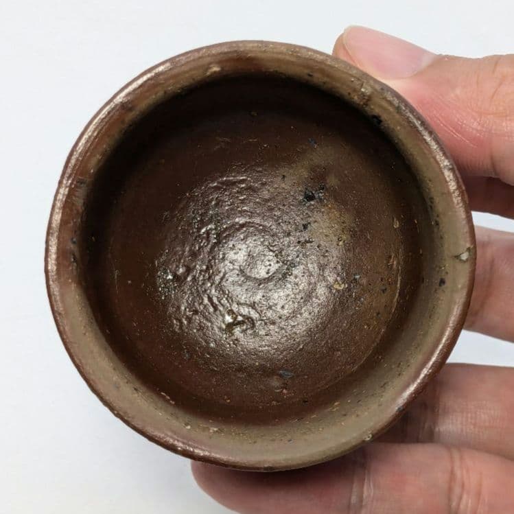 人間国宝 藤原雄 備前焼 緋襷酒呑 酒器 ぐい呑 酒盃 酒杯 お猪口 おちょこ