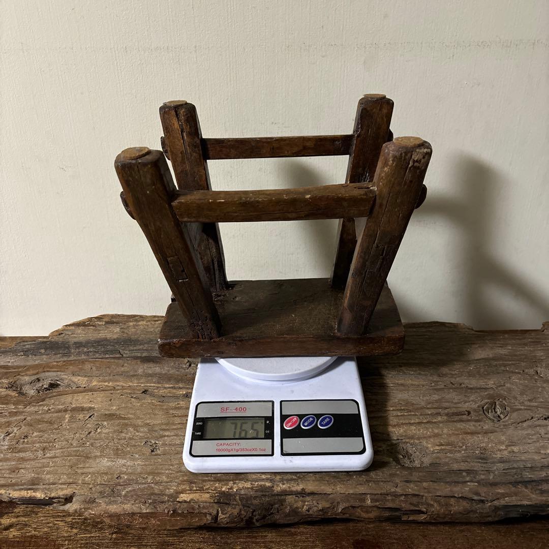 朝鮮　李朝　中国　その1 木製小さな踏み台　肘掛　花台　スツール　古民具　骨董