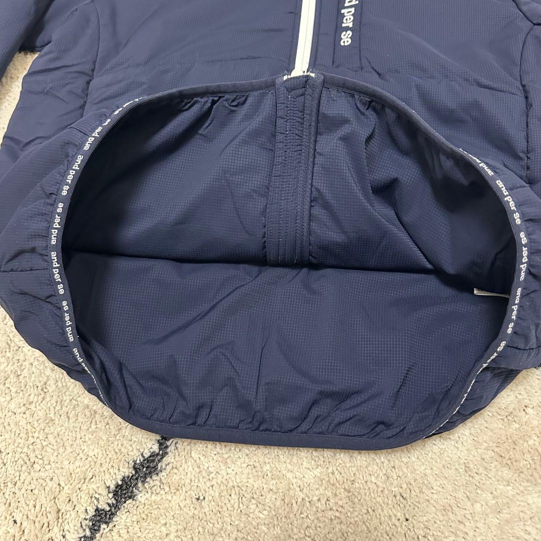 【超美品】and per se アンパスィネイビー ダウンジャケットサイズL L