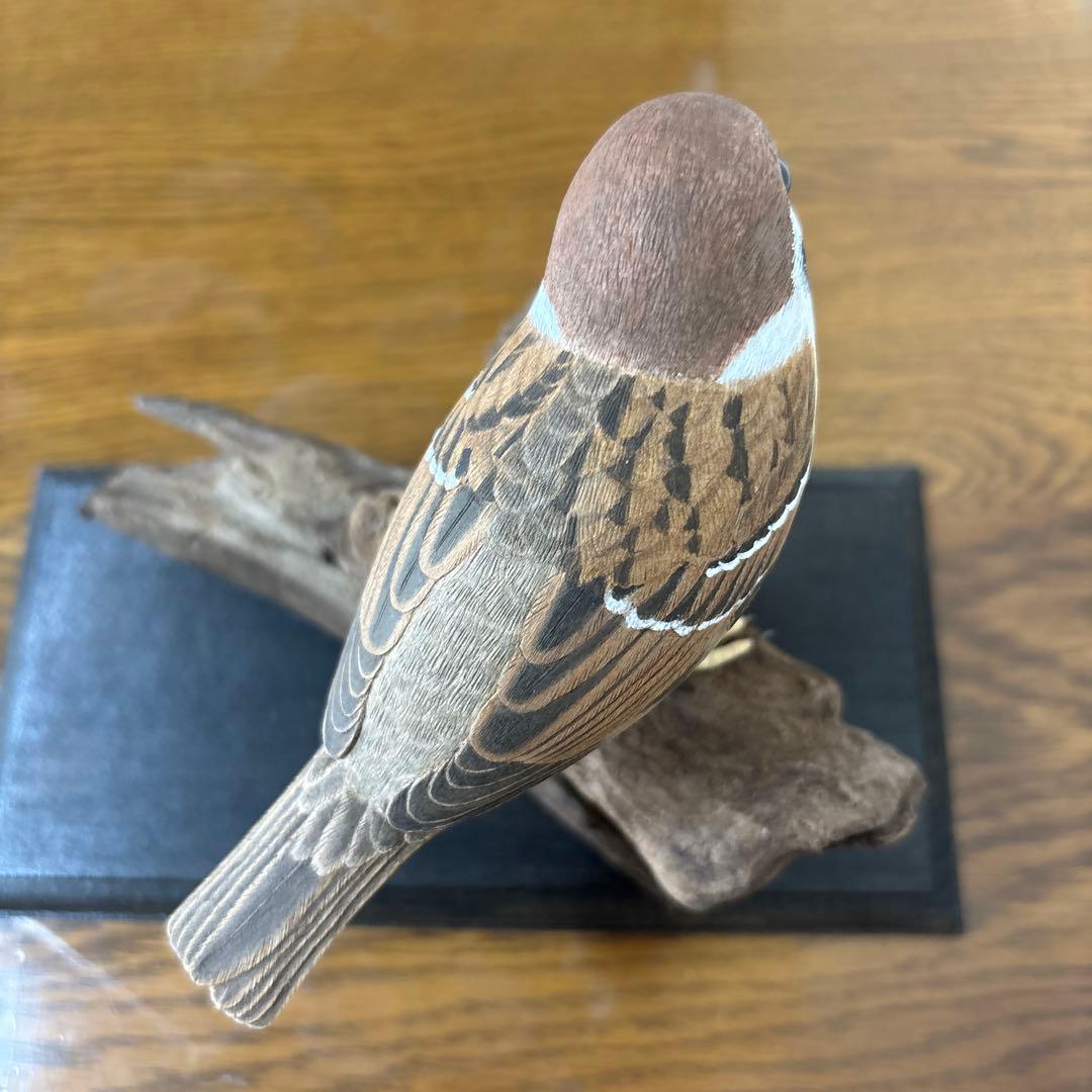 バードカービング　すずめ