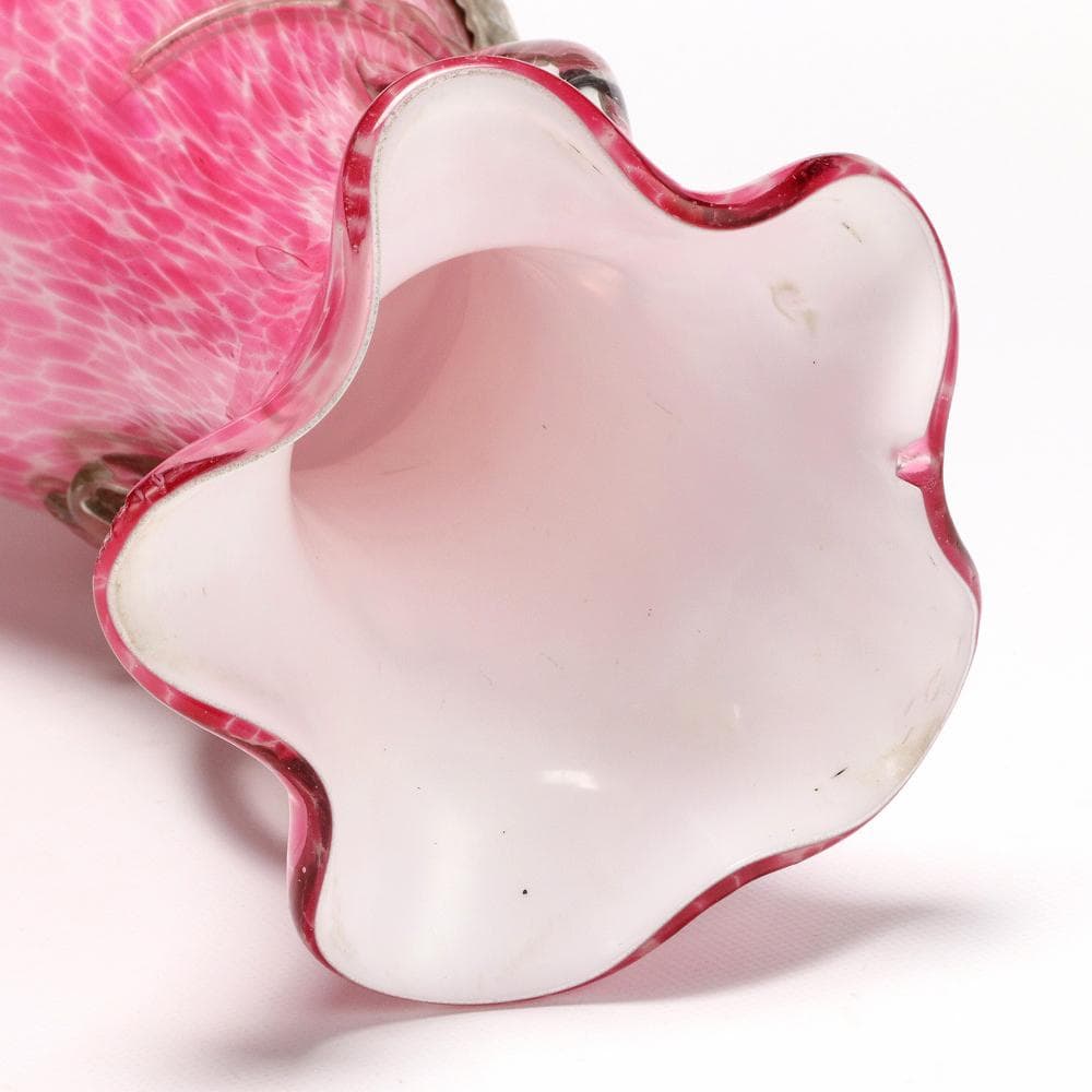 084C 大正 昭和 花瓶 吹きガラス フラワーベース アンティーク 高さ24㎝