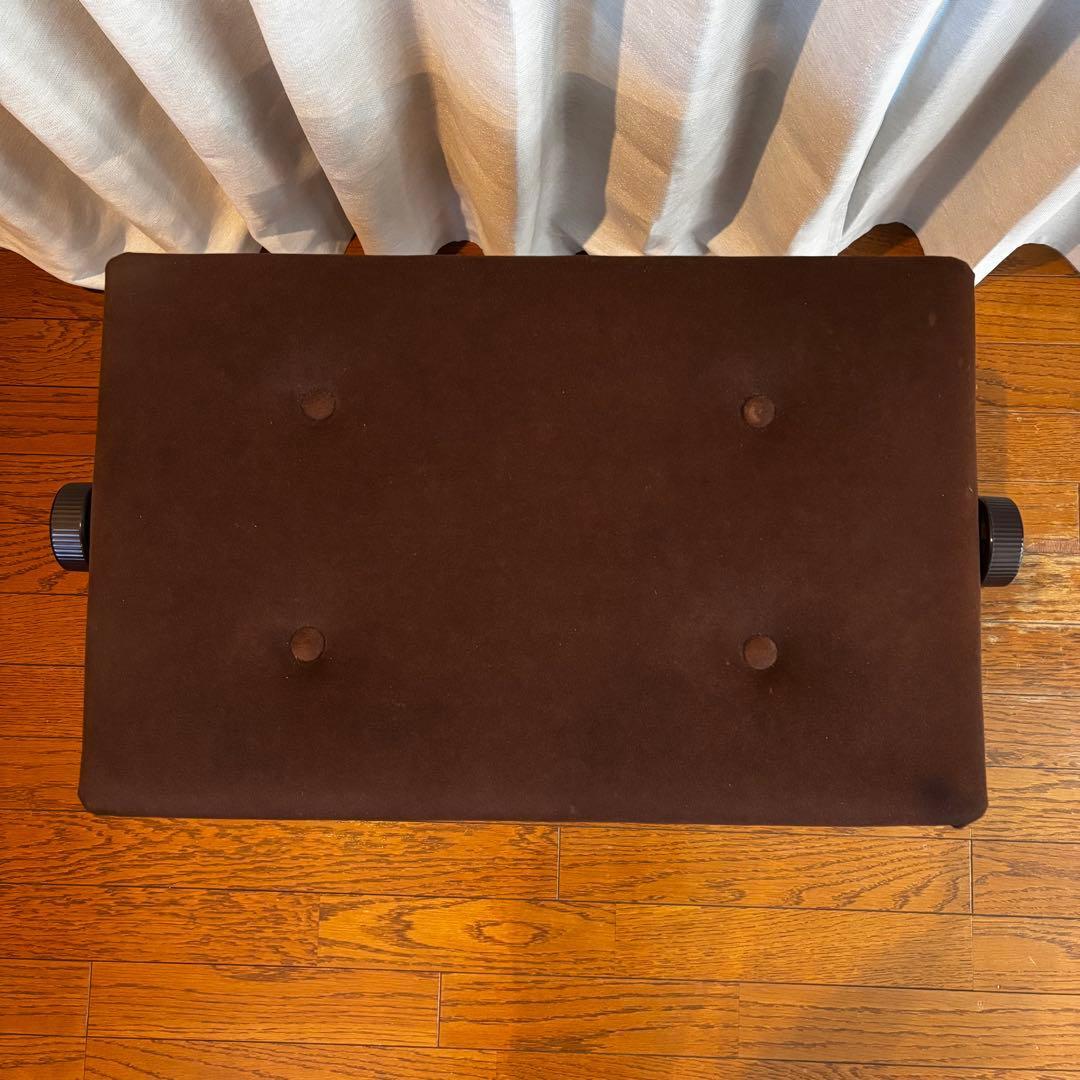 ピアノ椅子 猫脚 高低自在 調整 ブラウン 木目 ピアノ