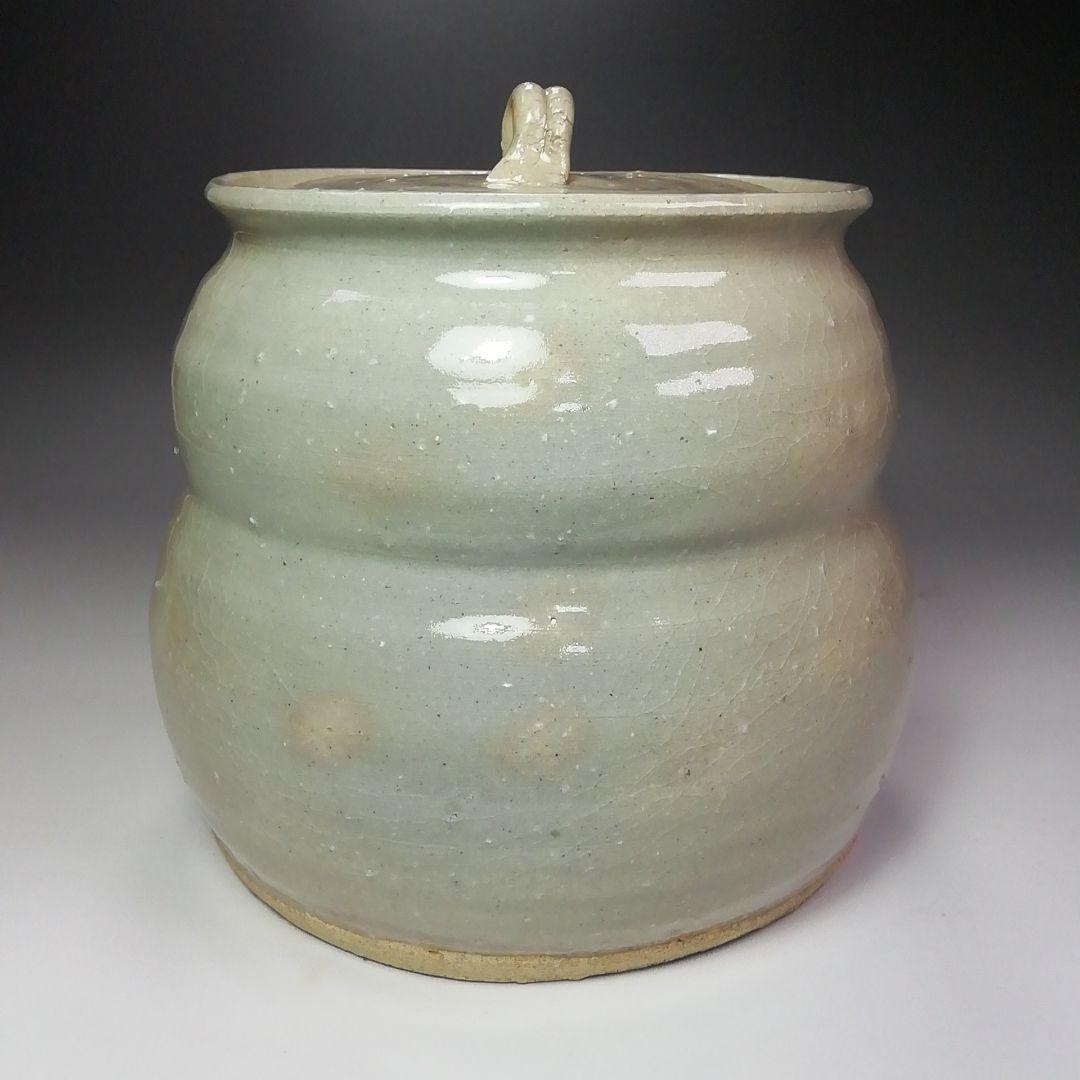 Ｓ４９５　水指　『瓢形水指』『豊田嘉隆作』　共箱　茶道具