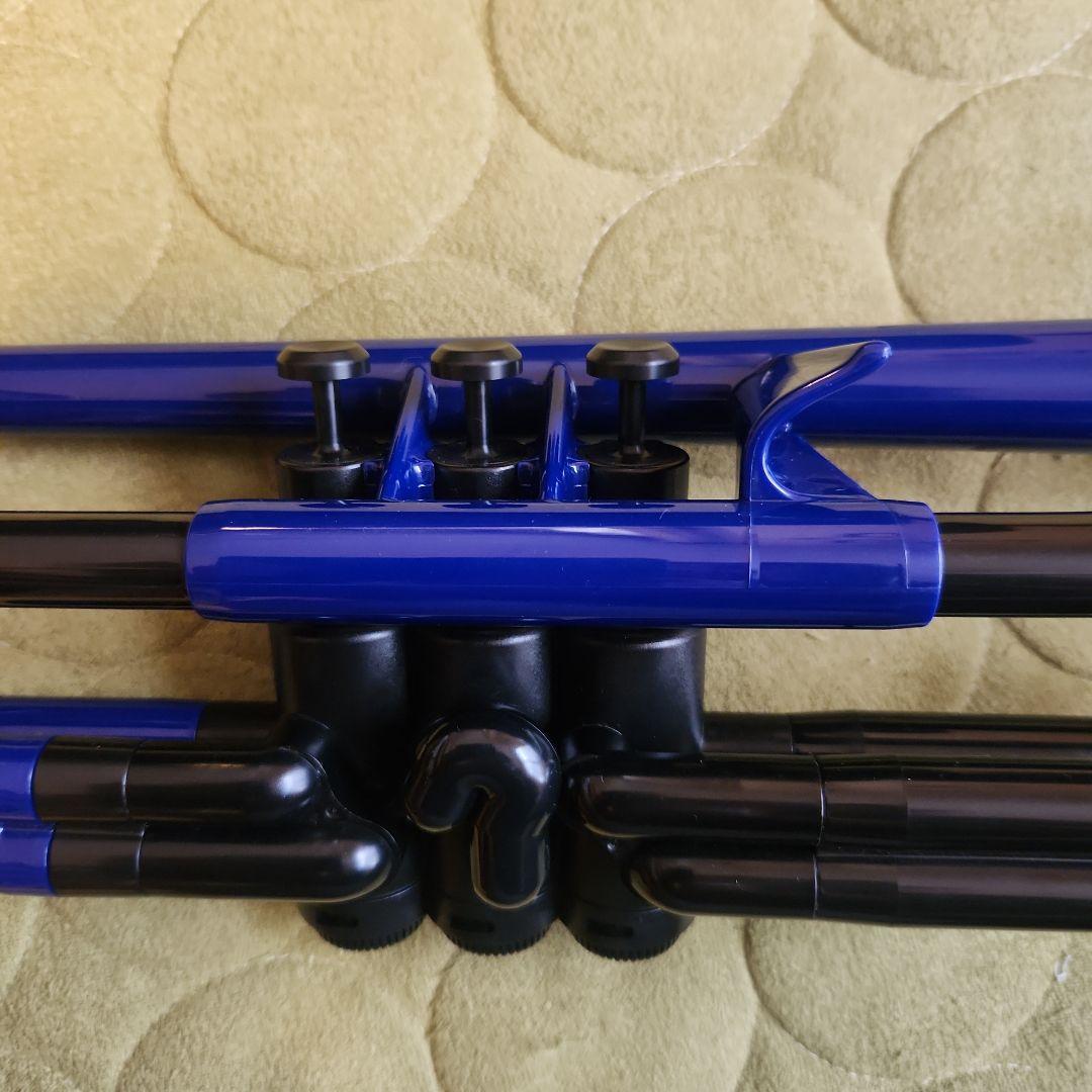 pTrumpet 青 トランペット 本体 ケース付き　中古品　美品