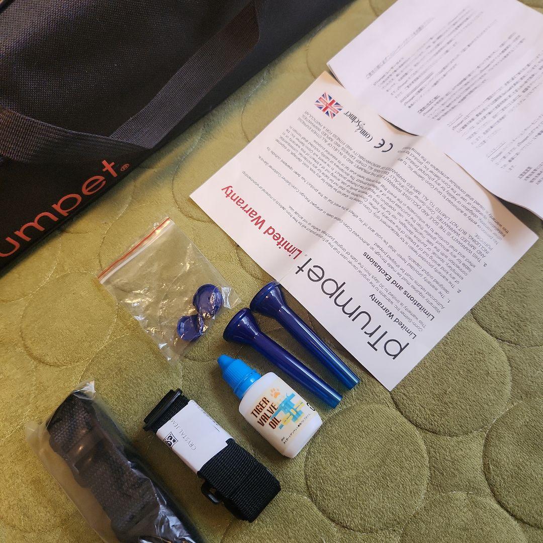 pTrumpet 青 トランペット 本体 ケース付き　中古品　美品