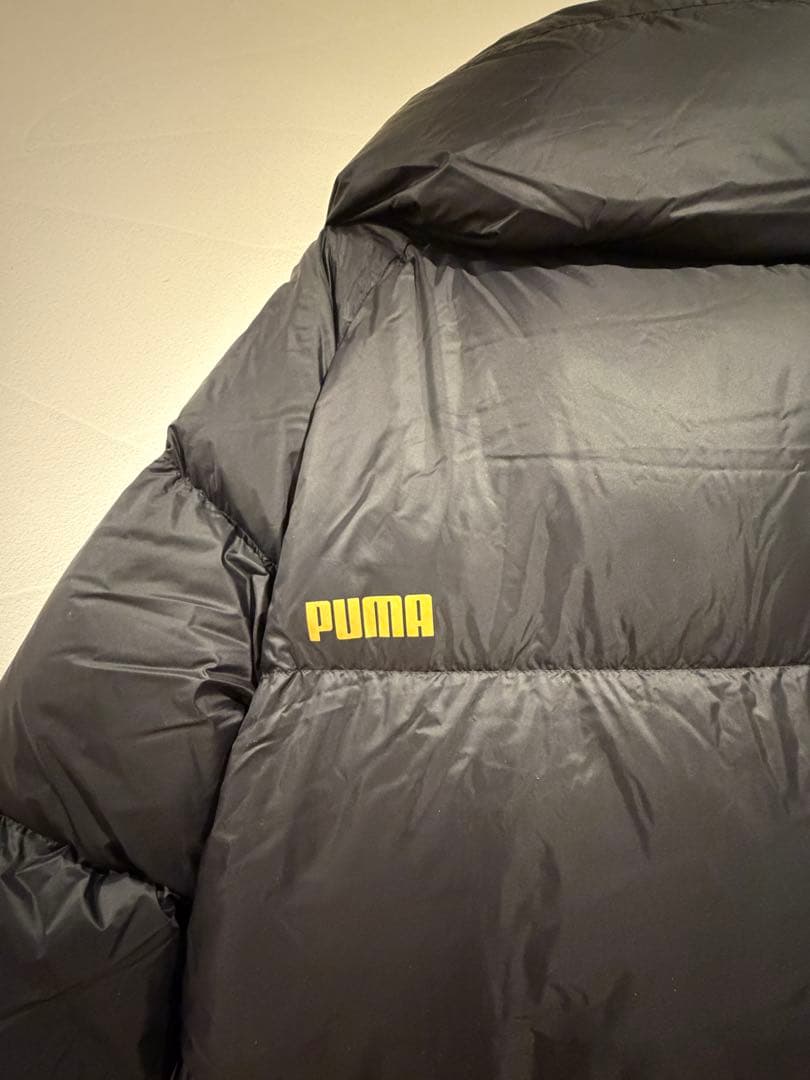 【美品】PUMA ベンチコート 黒 ダウン90%