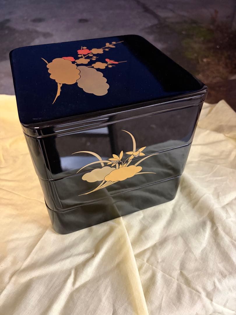 輪島塗　三段重　わじま龍作