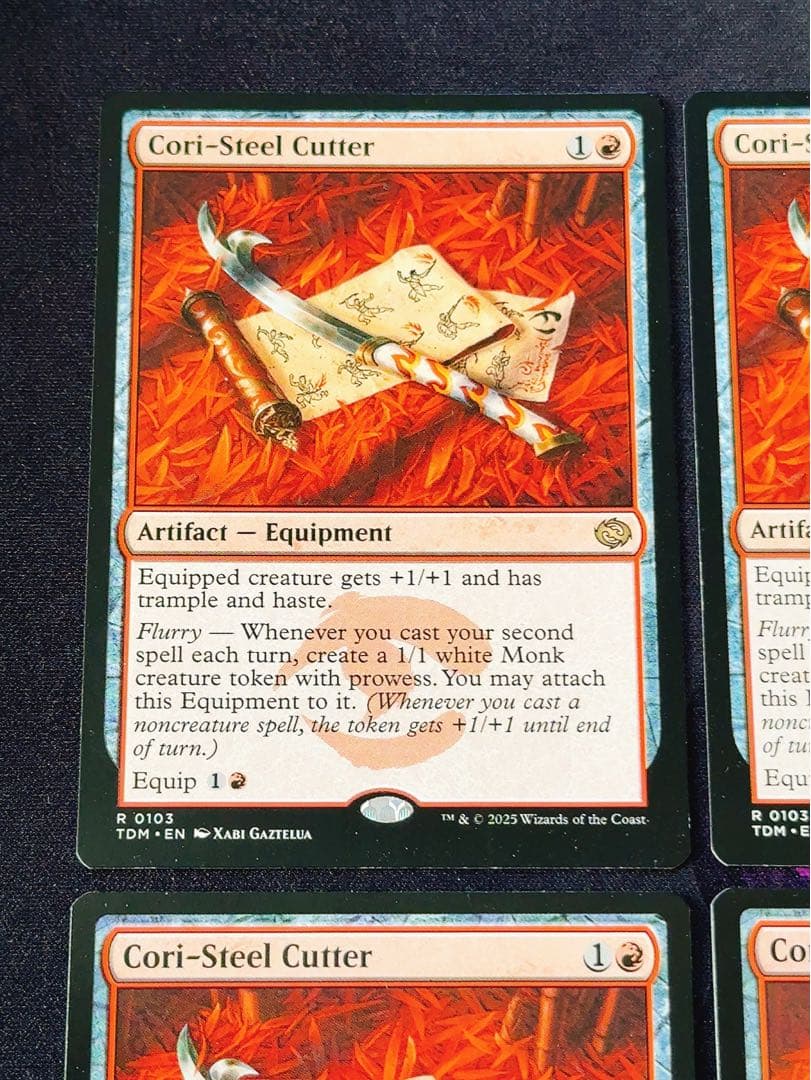 コーリ鋼の短刀　英語　4枚セット