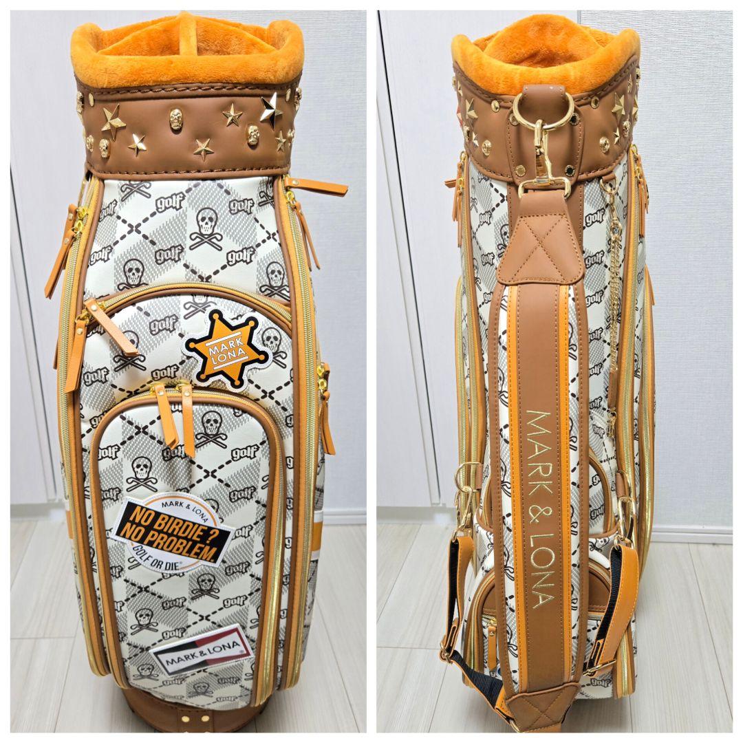 超美品 MARK&LONA キャディバッグ 限定・完売品 ブラウン オレンジ