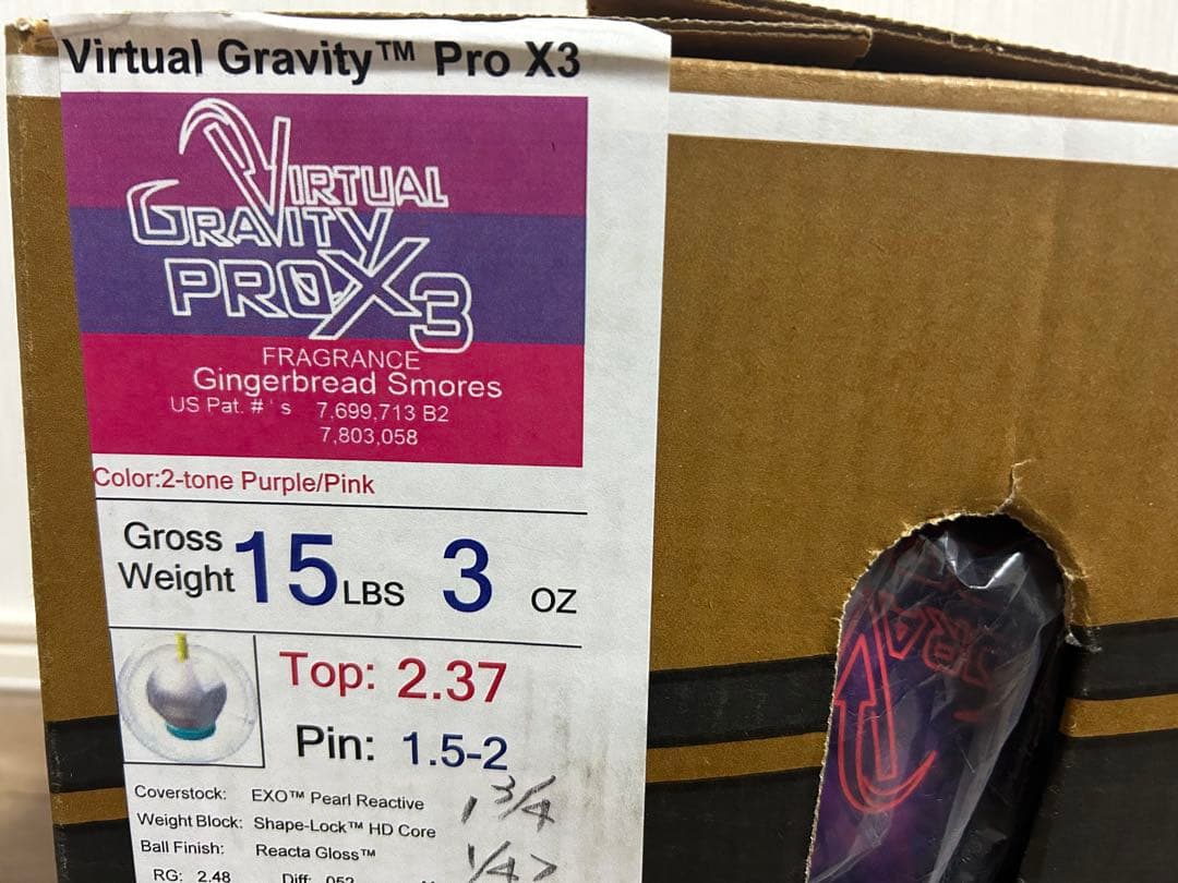 送料込み【新品】ヴァーチャルグラビティ・プロ・X-3 15ポンド3オンス　2