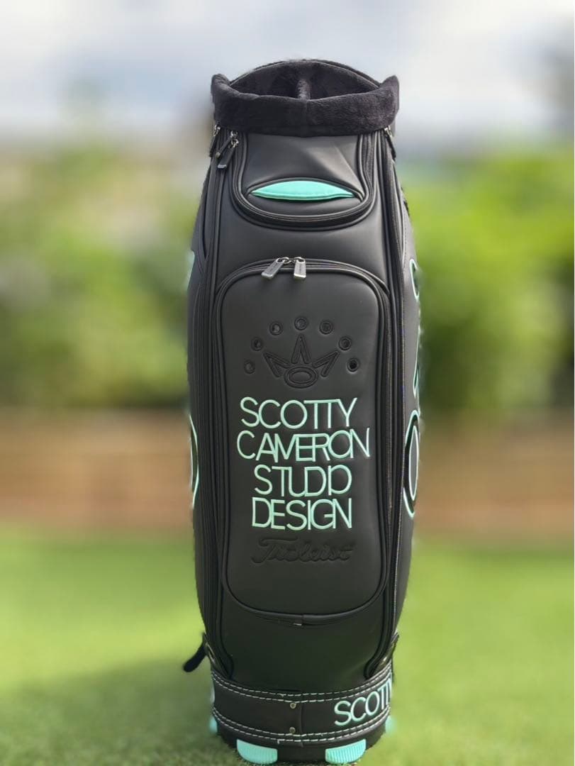 SCOTTY CAMERON キャディバッグ　ブラック×ティファニーブルー