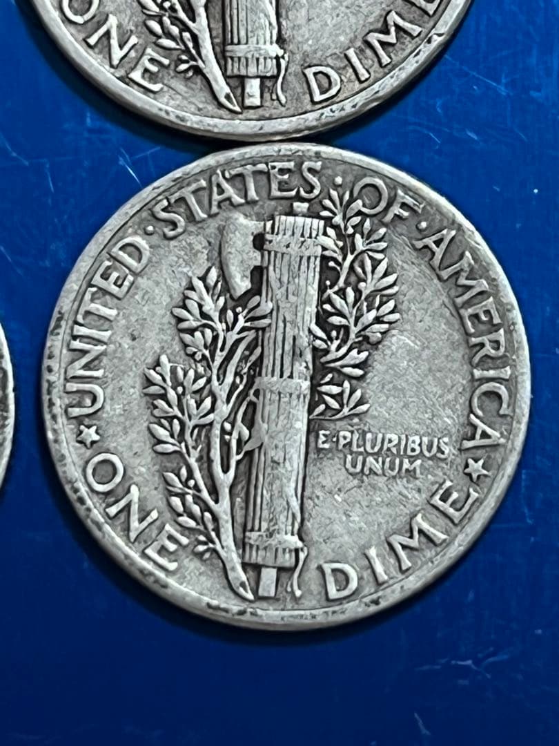 銀貨マーキュリー・ダイム 4枚セット Mercury dime silver