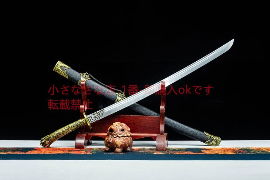 青面獣雁翎刀清刀 古兵器 武具　刀装具　日本刀　模造刀 居合刀