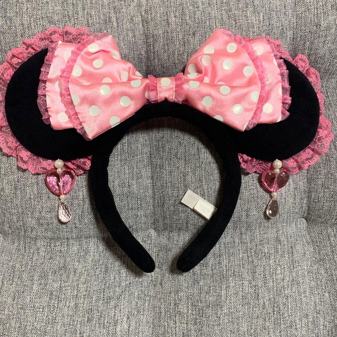ディズニー イヤリングカチューシャ ピンクドッド ミニー JK ディズニーシー