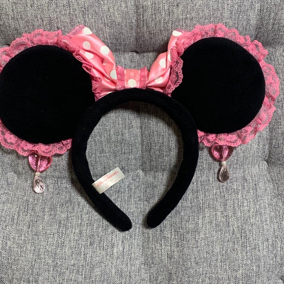 ディズニー イヤリングカチューシャ ピンクドッド ミニー JK ディズニーシー