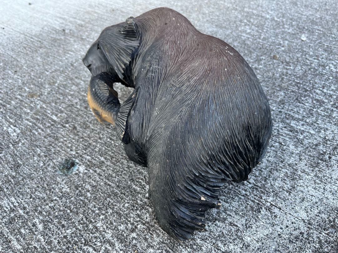 木彫り熊　工芸品　置物　アンティーク　彫刻