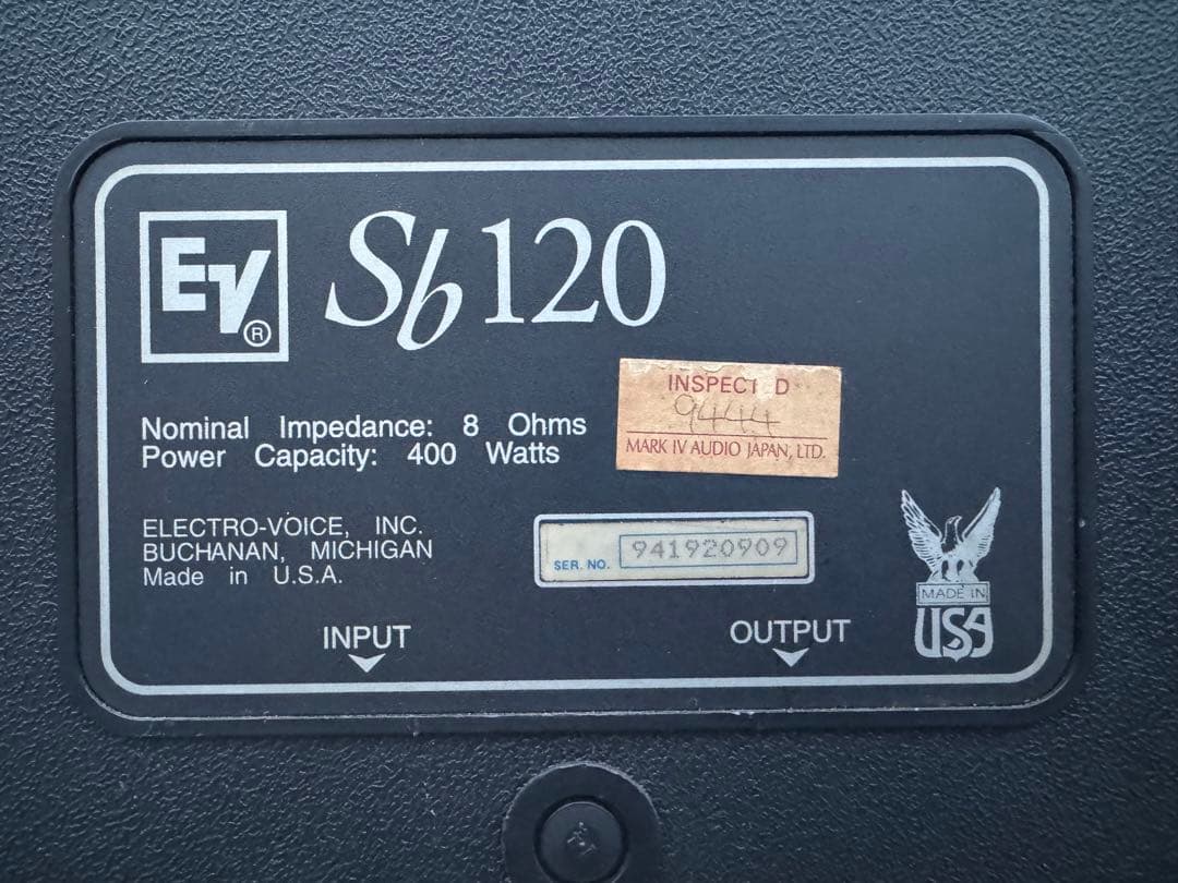 Electro-Voice Sb120 スピーカー 2台セット
