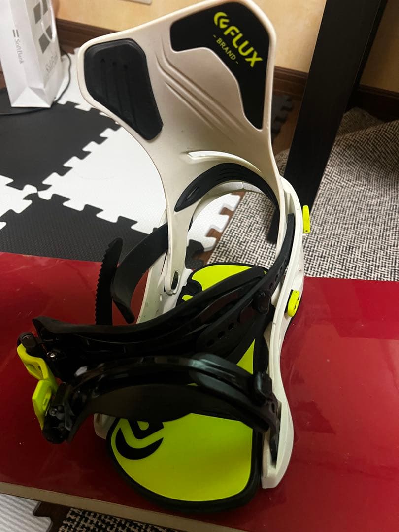 FLUX スノーボードビンディング ホワイト/イエロー サイズM
