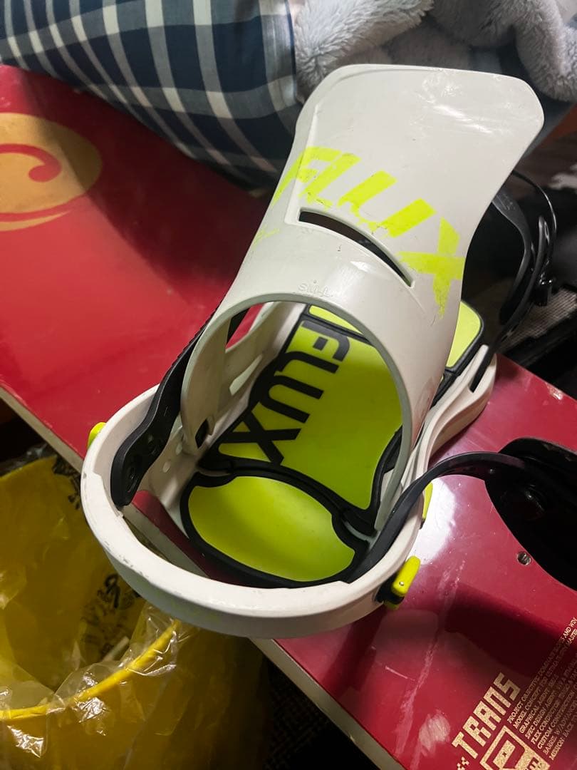 FLUX スノーボードビンディング ホワイト/イエロー サイズM