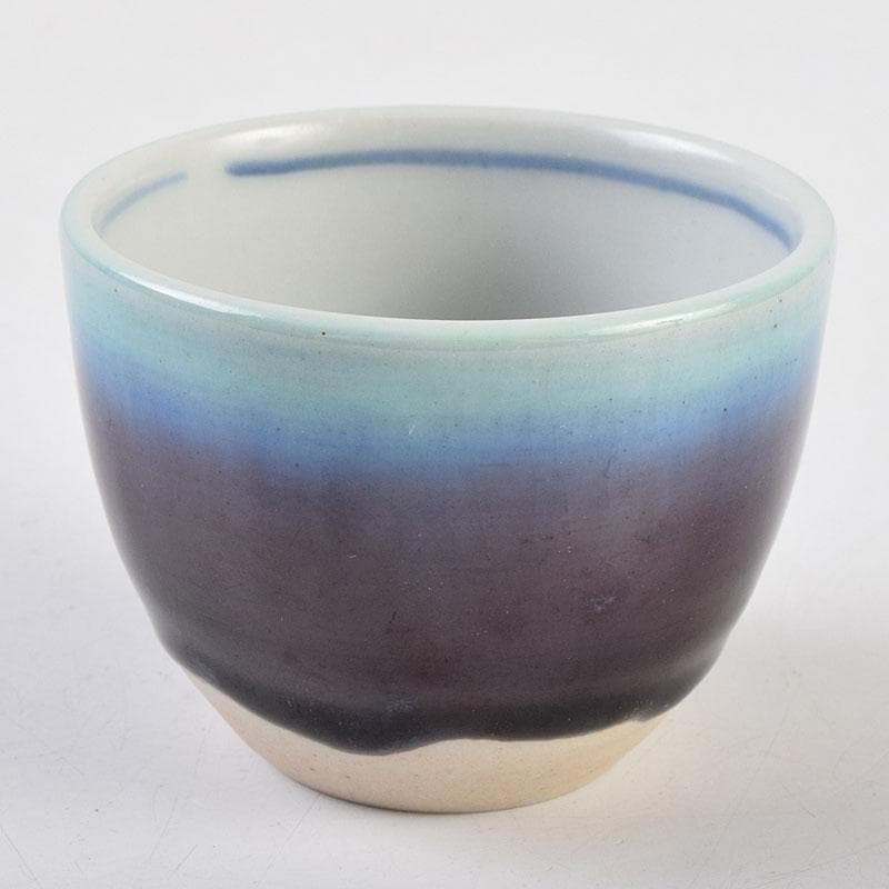 九谷焼　人間国宝　徳田正彦（三代徳田八十吉）　彩釉　ぐい呑　共箱　V　R9189