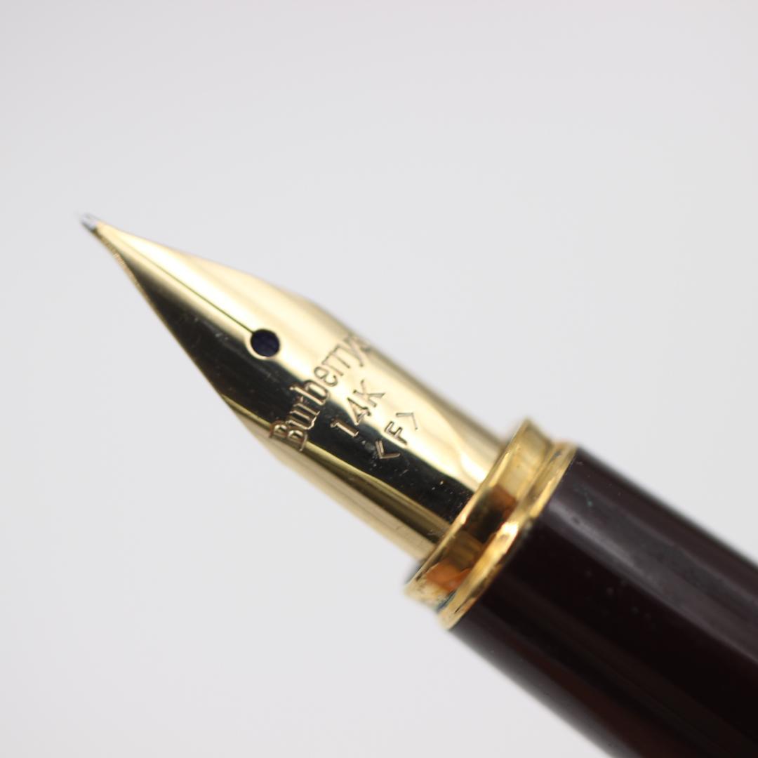 ◎バーバリー ペン先 14K 万年筆 カートリッジ式 ゴールド 筆記用具