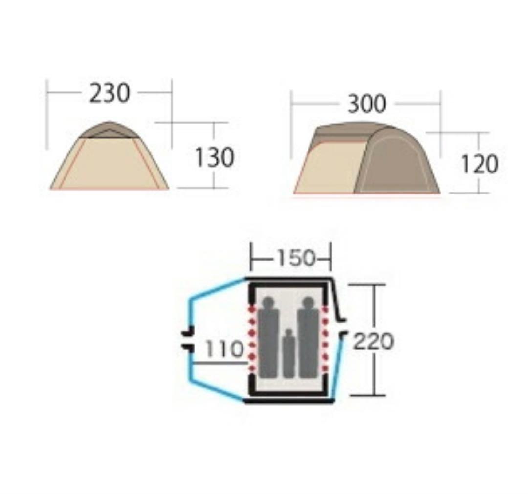 【美品】ogawa(オガワ) Stacy ST-II テント ロープ ペグ付き