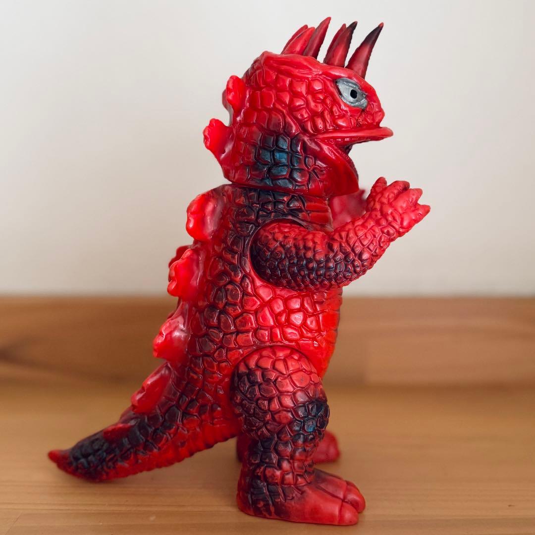 【無版権】六本角 火吹き怪獣 ソフビ 当時物