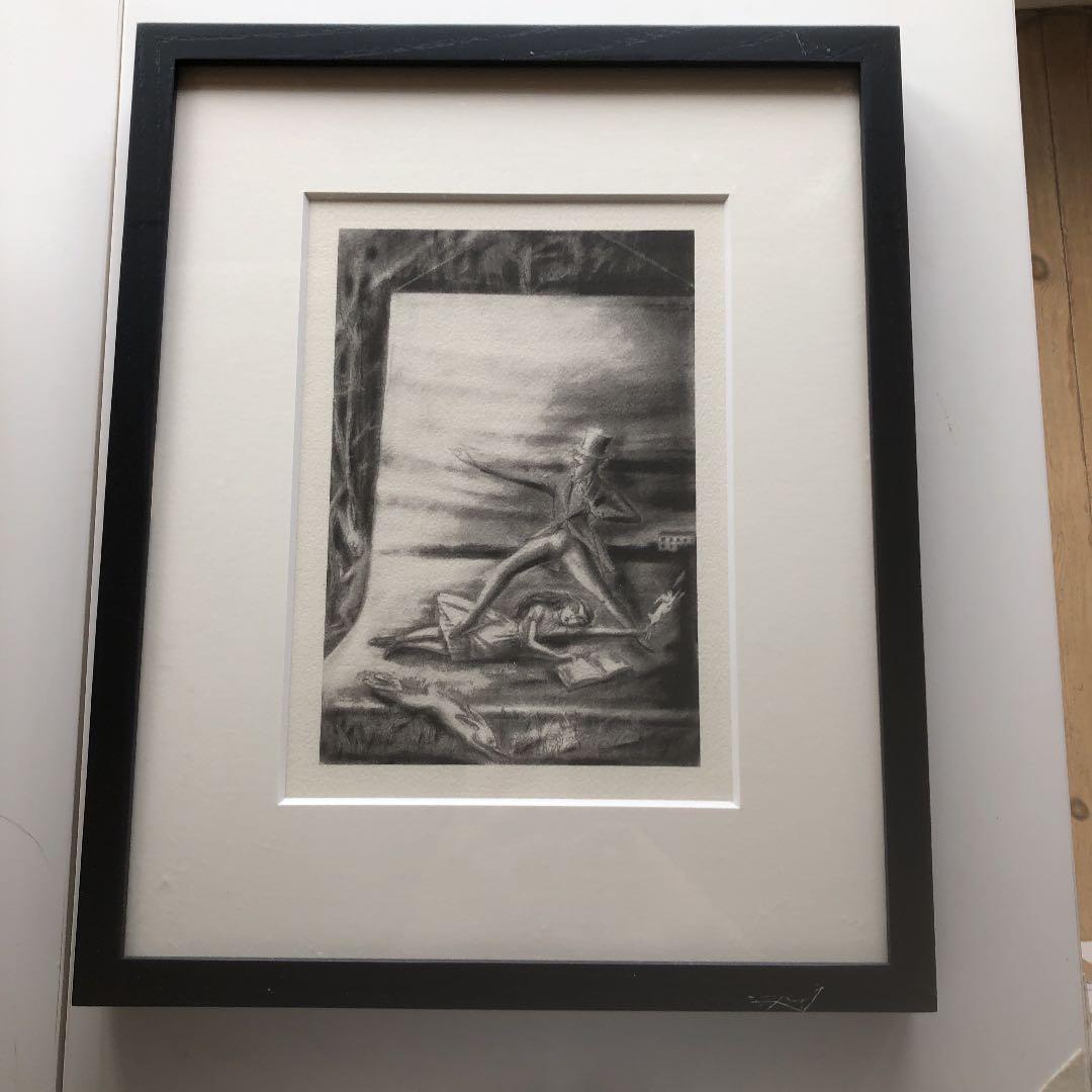 金子國義 版画  額装 不思議の国のアリス　白ウサギ