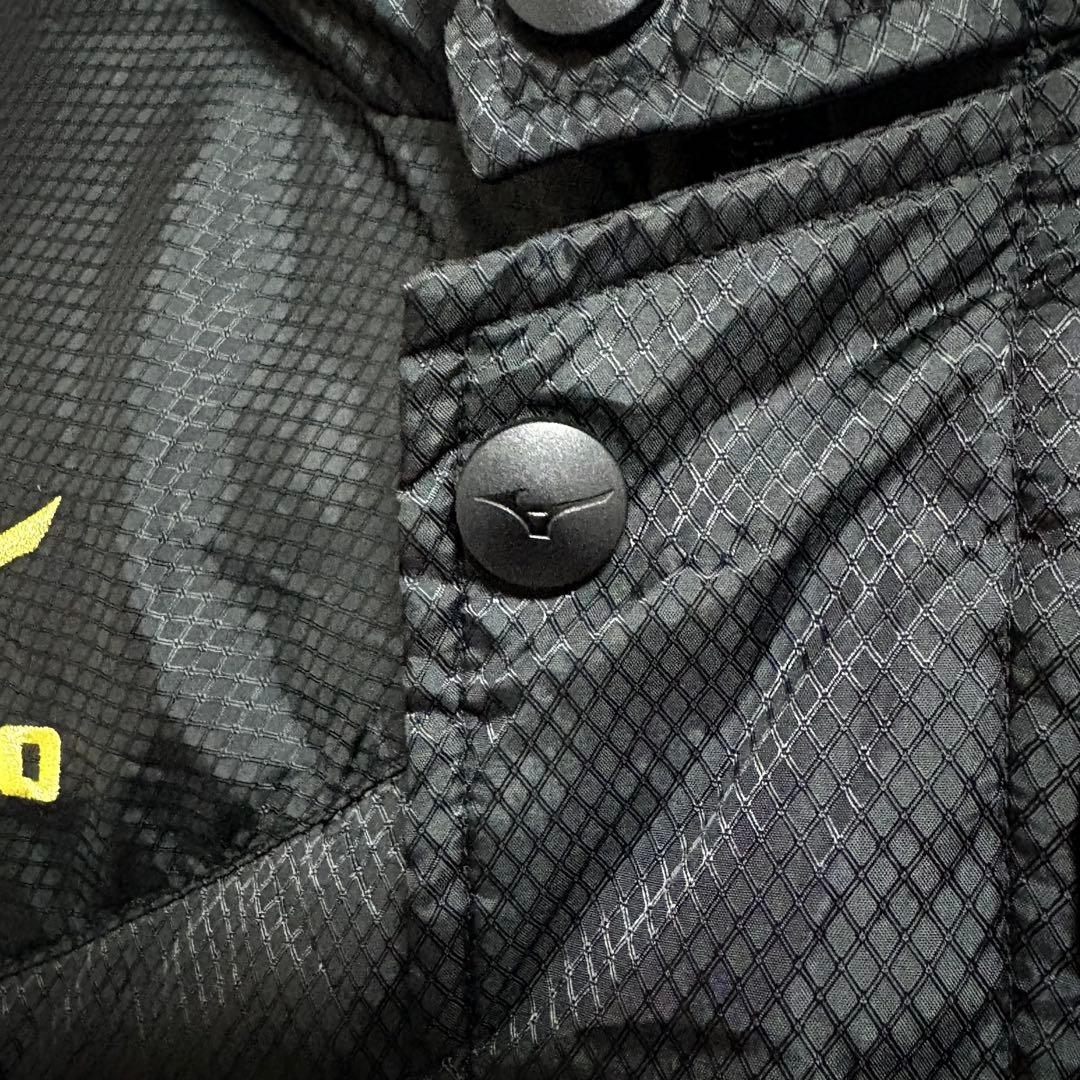 ★美品★ MIZUNO ミズノ ダウンコート ベンチコート ブラック 刺繍 L