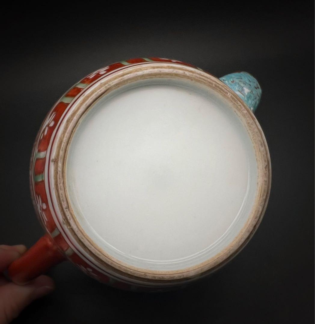 中国美術 古玩 明代 金襕手水壺 茶壺　急須 茶道具 箱付き