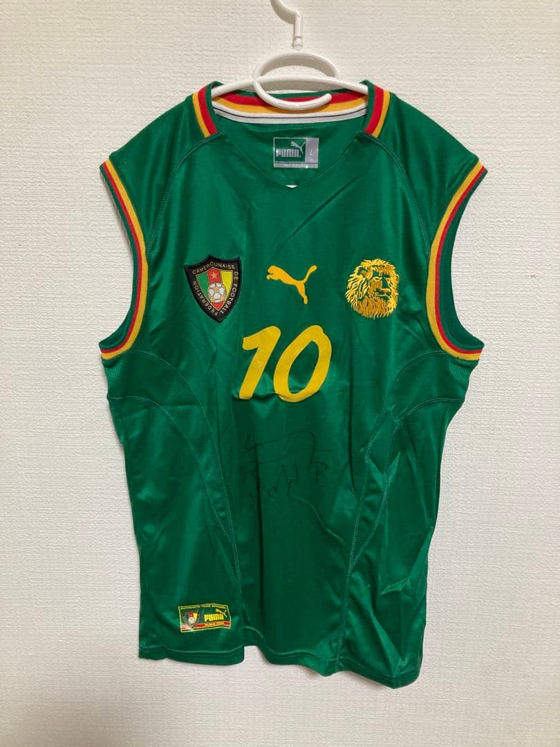 カメルーン代表 Puma MBOMAエムボマ10 Lノースリーブ 日韓W杯
