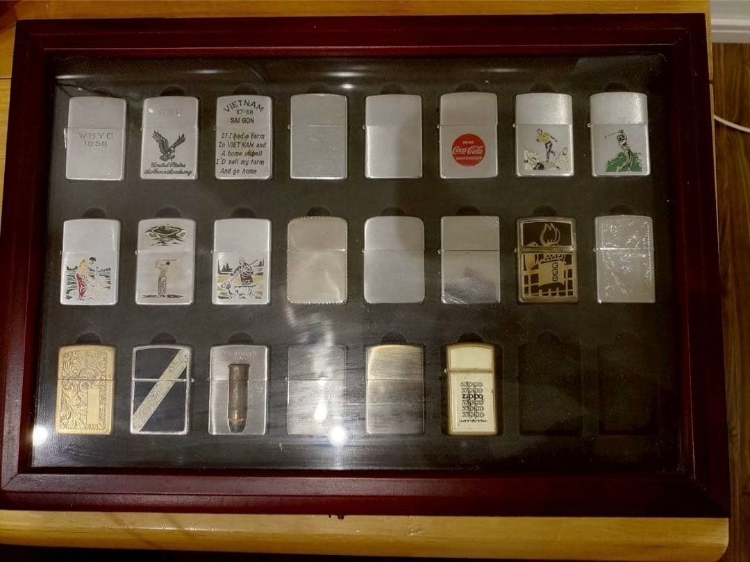 希少！ジッポまとめ売り　 木製フレーム付き