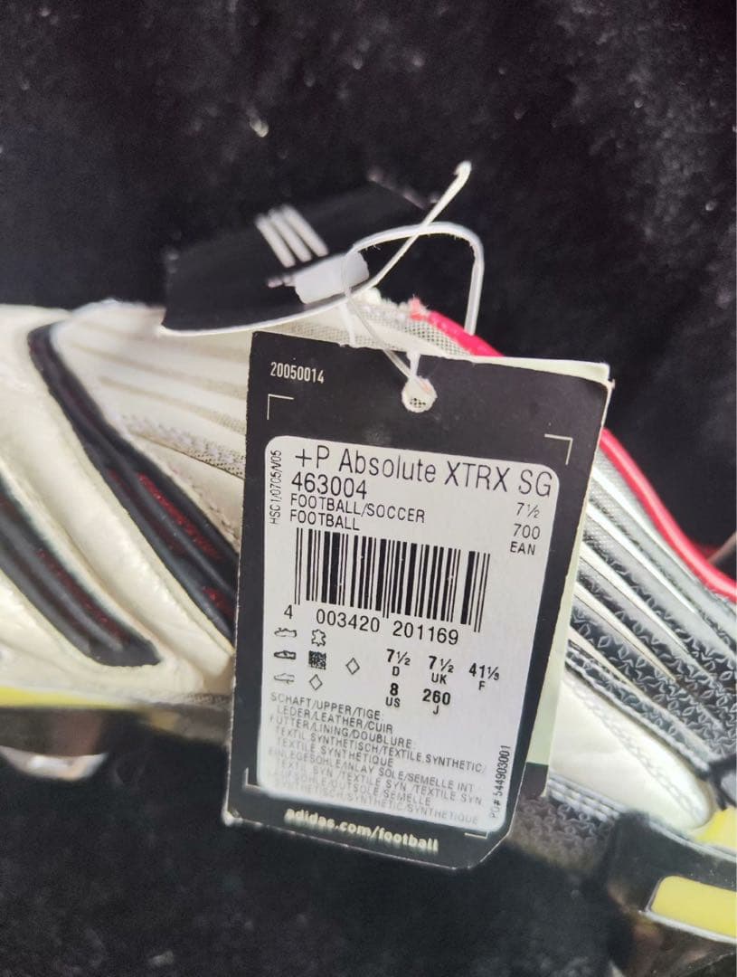 【超希少】adidas サッカースパイク ホワイト/レッド/ブラック