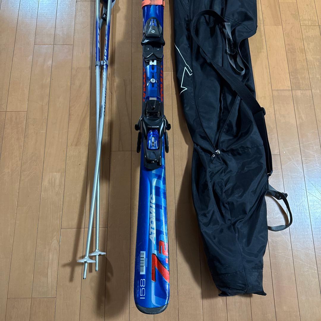 Atomic 7.2 スキー 158cm ストック ケース付き