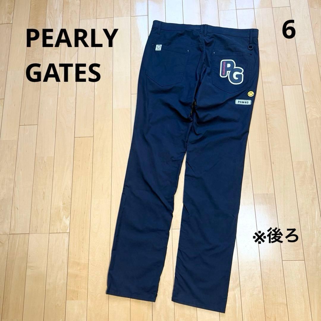 パーリーゲイツ ニコちゃん スマイル ボタン PGロゴ ネイビー 薄手 メンズ6