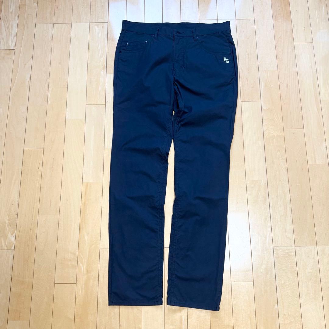 パーリーゲイツ ニコちゃん スマイル ボタン PGロゴ ネイビー 薄手 メンズ6