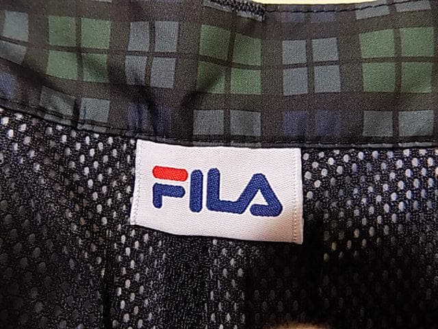 68349　フィラ　パンツ　緑チェック　Ｍ