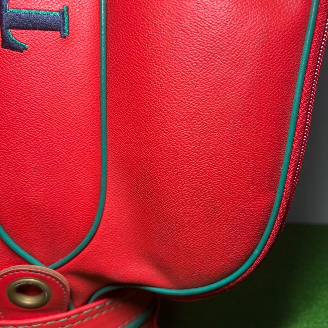 M0 TRUSSARDI トラサルディ　ゴルフバッグ　赤色