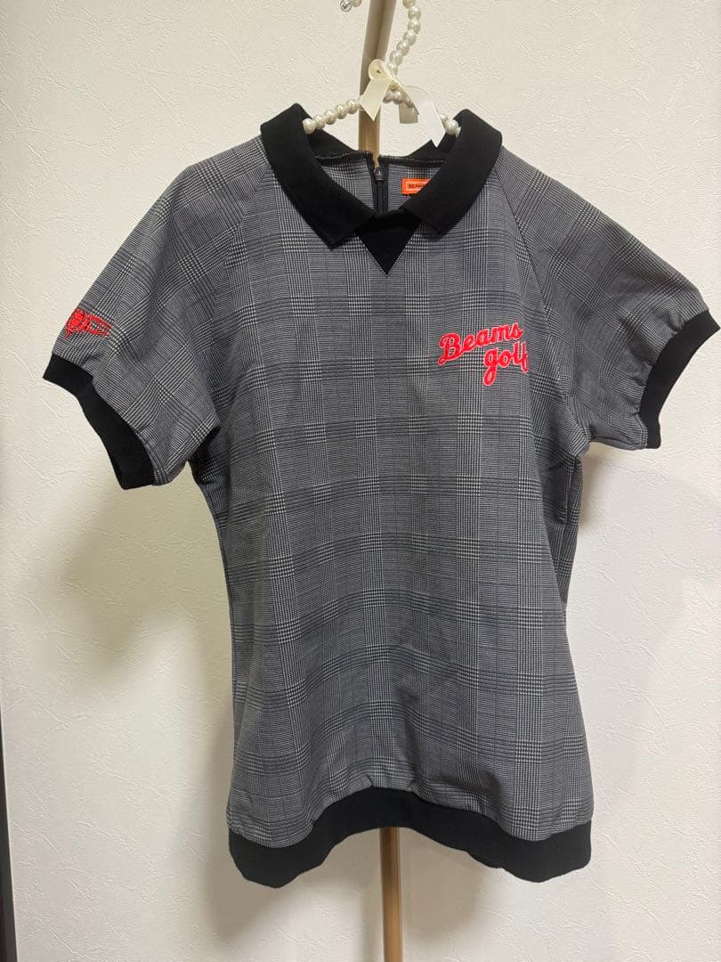 BEAMS GOLF チェック柄ポロシャツ Lサイズ