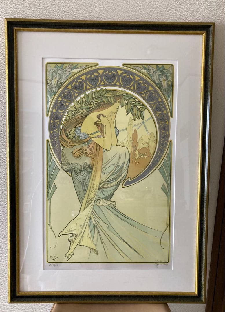 お値下げ❤大判ミュシャ版画額88×63、5cm