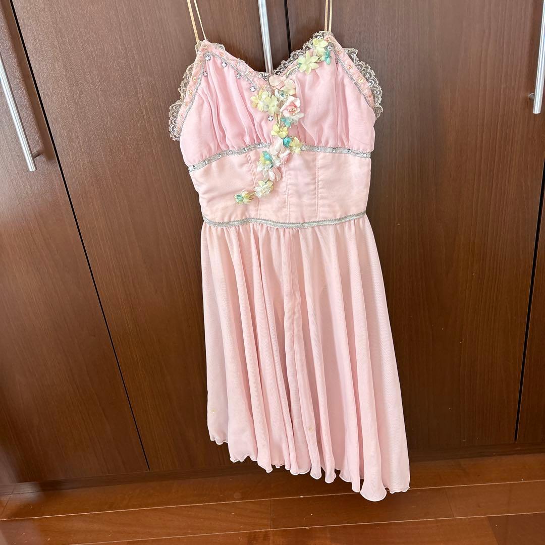 ピンクのバレエドレスと花冠セット